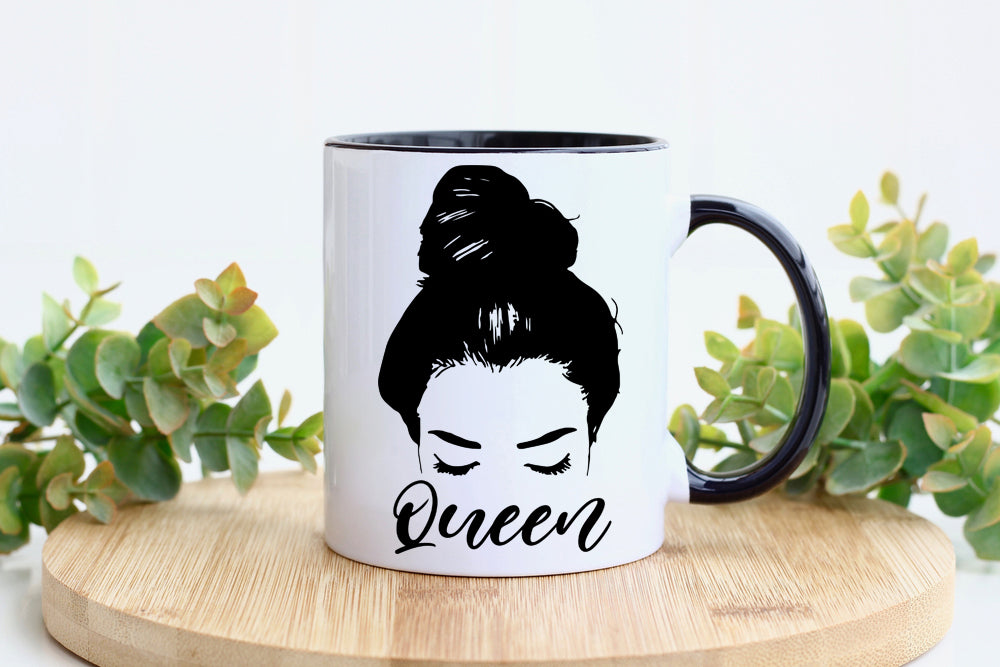Queen Messy Bun Coffee Mug image 1