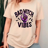 Bad Witch Vibes Halloween HTV Graphic Unisex T-shirts