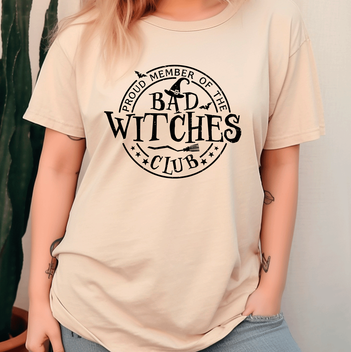 Bad Witches Club Halloween HTV Graphic Unisex T-shirts