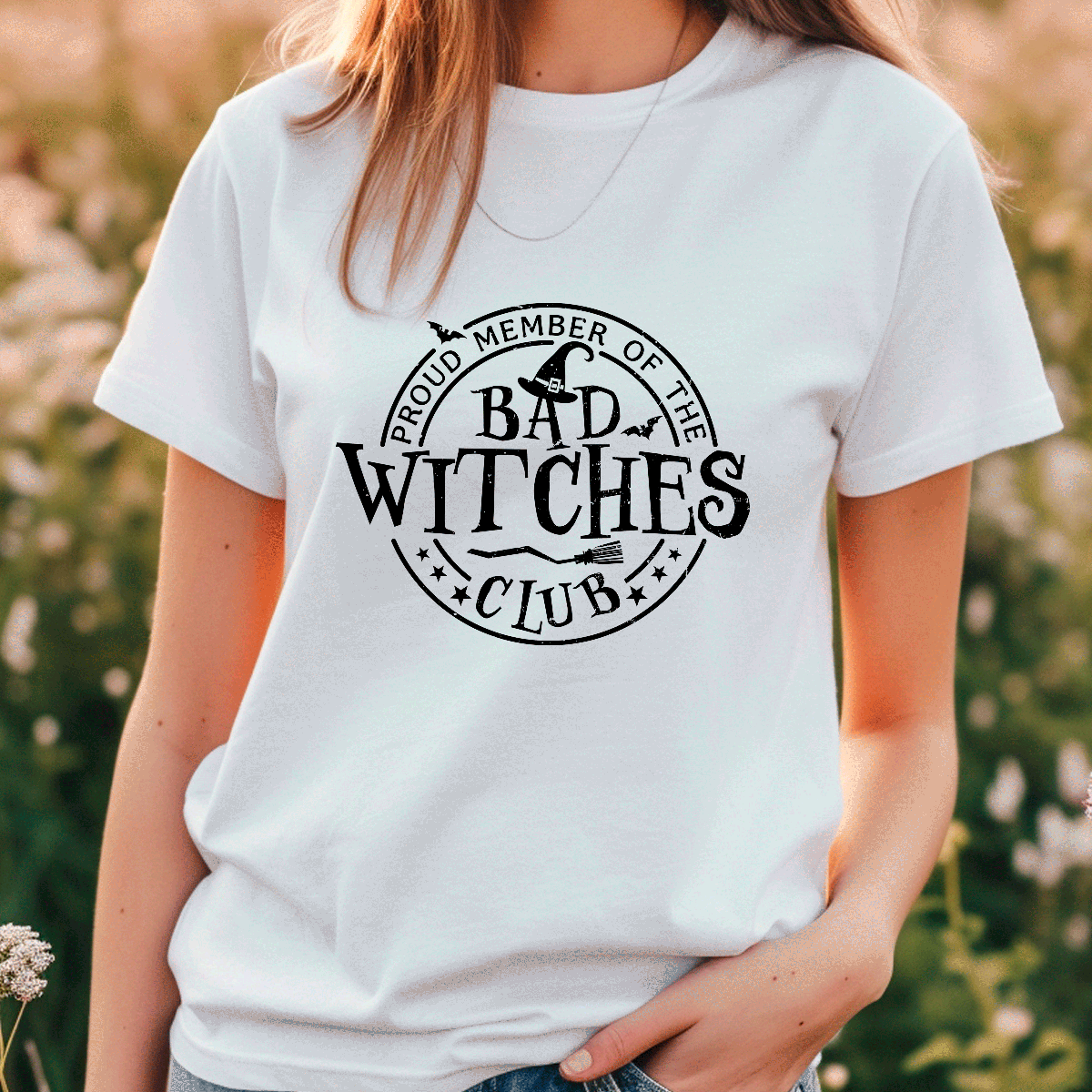 Bad Witches Club Halloween Sublimated Graphic Unisex T-shirts