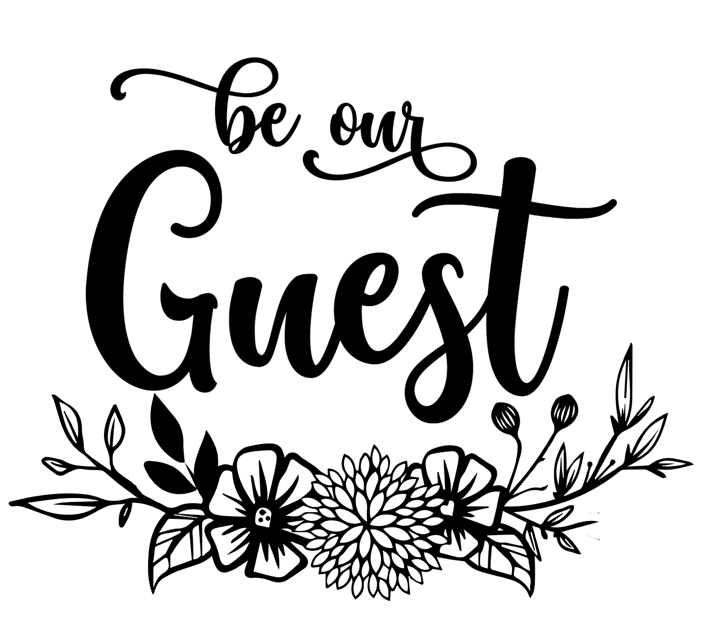 Be Our Guest Wedding Vinyl Sticker