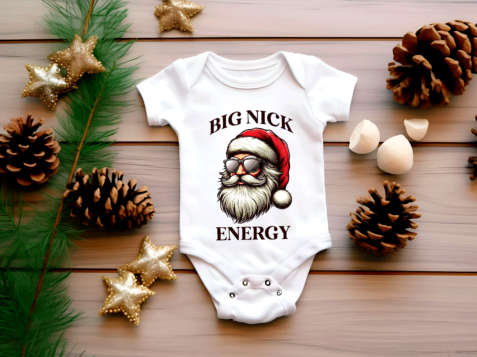 Big  Nick Energy Christmas Christmas Sublimated Infant Bodysuits