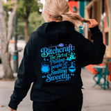 Bitchcraft Halloween HTV Graphic Ladies Full Zip Hoodies