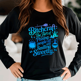 Bitchcraft Halloween HTV Graphic Ladies Long Sleeve T-shirts