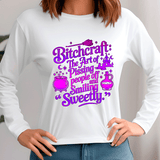 Bitchcraft Halloween Sublimated Graphic Ladies Long Sleeve T-shirt