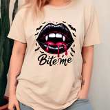 Bite Me Lips Halloween HTV Graphic Unisex T-shirts