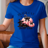 Black Cat Social Club Halloween HTV Graphic Ladies T-shirts