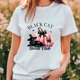 Black Cat Social Club Halloween Sublimated Graphic Unisex T-shirts