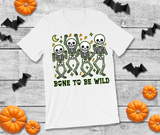 Bone To Be Wild Halloween Sublimated Graphic Unisex T-shirts