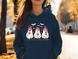Boo But First Coffee Halloween HTV Graphic Ladies Pullover Hoodies