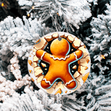 Bustin Loose Characters Christmas Set 2  Sublimated Ceramic Ornament 3" Set Of 5