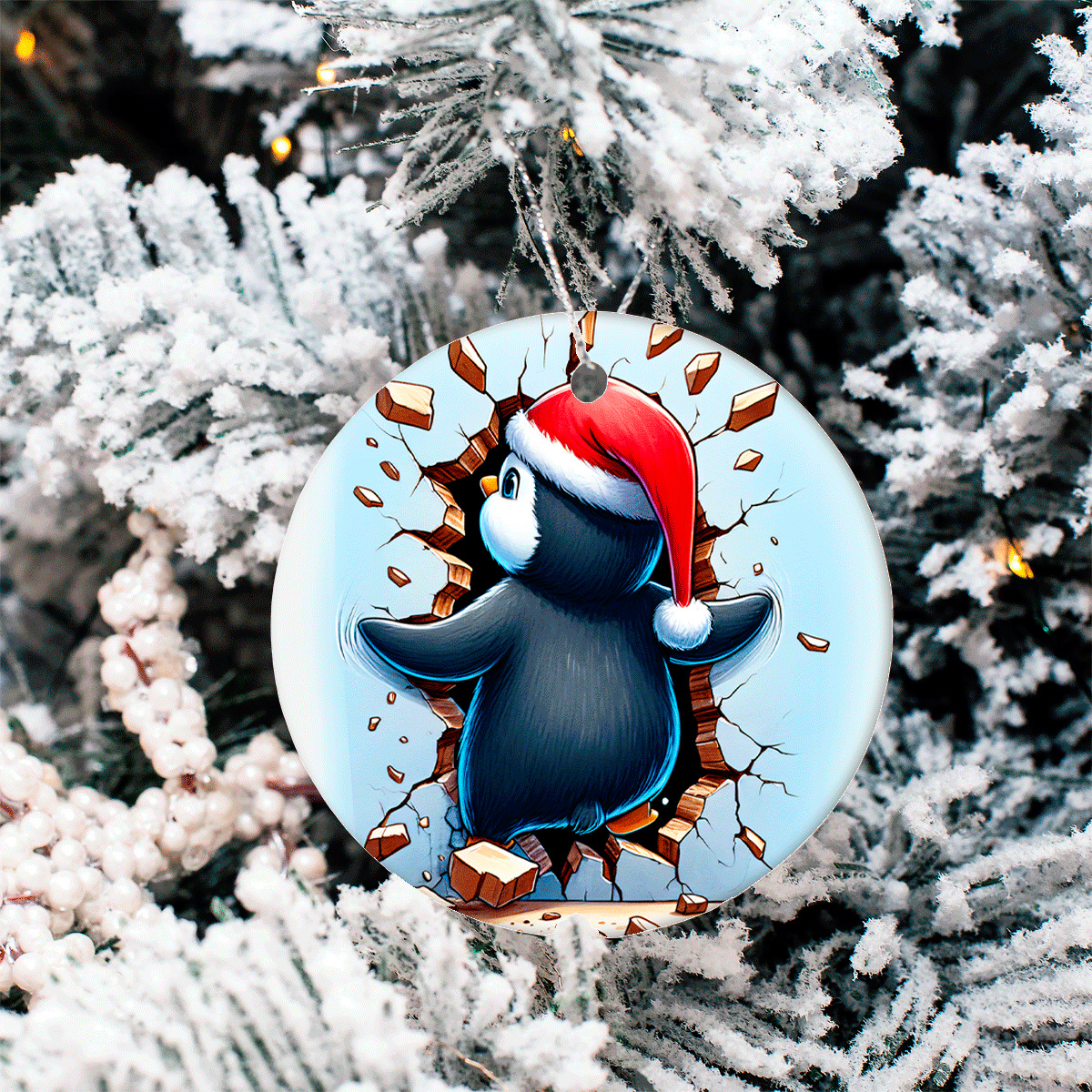 Bustin Loose Characters Christmas Set 2  Sublimated Ceramic Ornament 3" Set Of 5