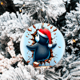 Bustin Loose Characters Christmas Set 2  Sublimated Ceramic Ornament 3" Set Of 5