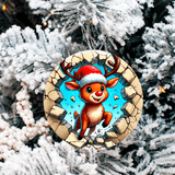 Bustin Loose Characters Christmas Set 2  Sublimated Ceramic Ornament 3" Set Of 5
