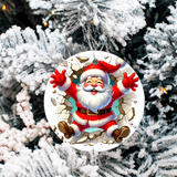 Bustin Loose Characters Christmas Set 3 Sublimated Ceramic Ornament 3" Set Of 5