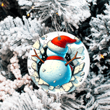 Bustin Loose Characters Christmas Set 2  Sublimated Ceramic Ornament 3" Set Of 5