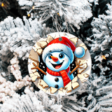 Bustin Loose Characters Christmas Set 2  Sublimated Ceramic Ornament 3" Set Of 5