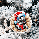 Bustin Loose Characters Christmas Set 2  Sublimated Ceramic Ornament 3" Set Of 5