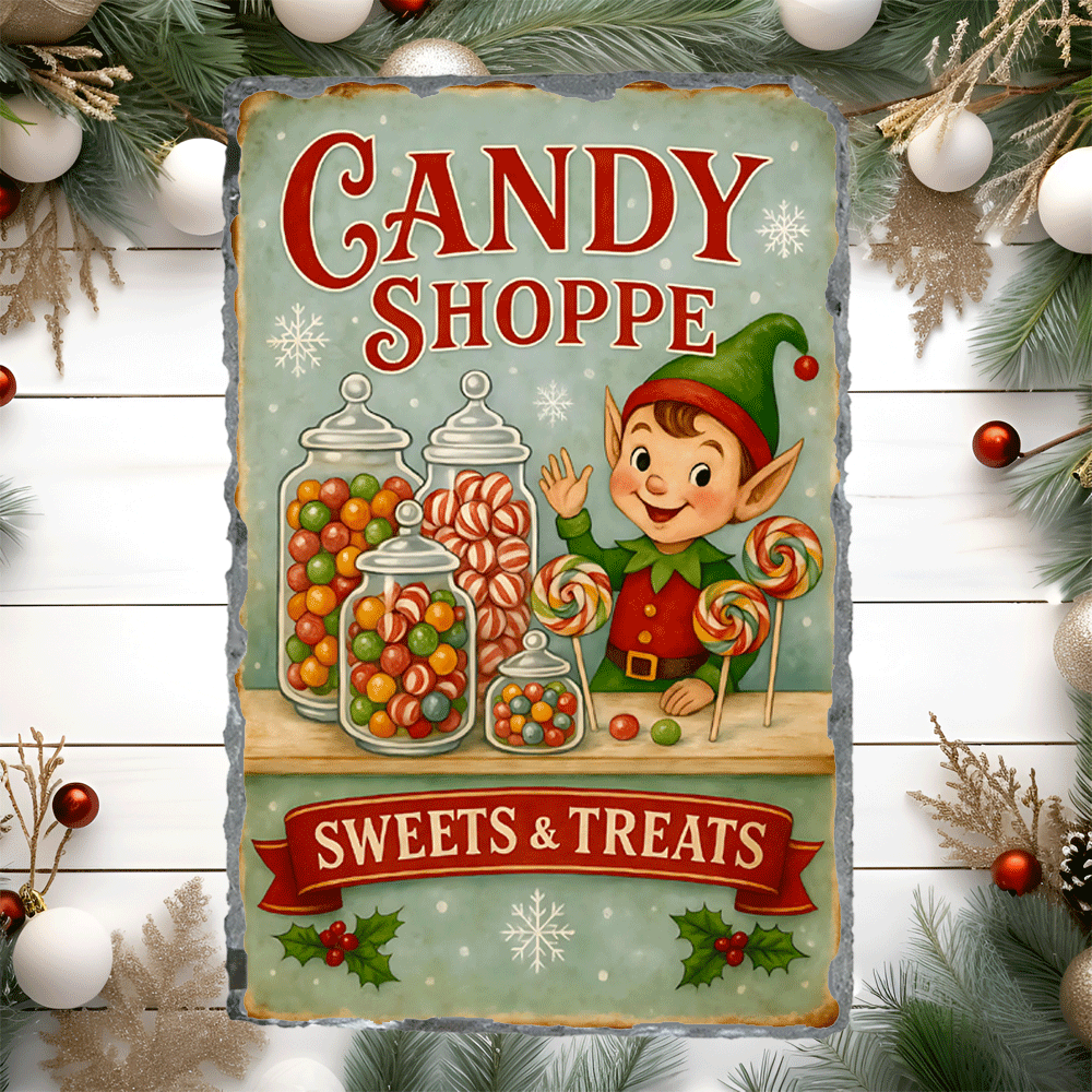 Candy Shoppe Sweets & Treats Christmas Sublimated Rectangle Slates