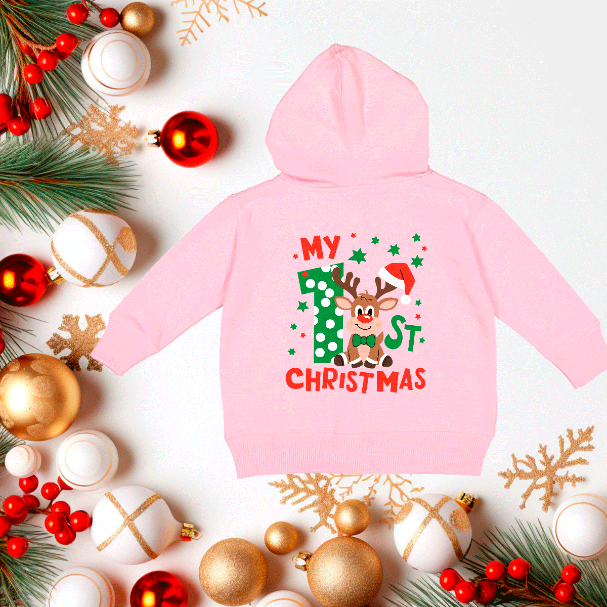 My First Christmas 2 HTV Infant Full Zip Hoodies