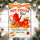 Hot  Cocoa Bar Fresh Baked Cookies Christmas Sublimated Rectangle Slates