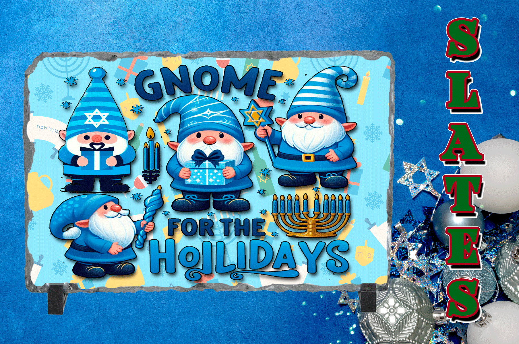 Gnome For Holidays Christmas Sublimated Rectangle Slates