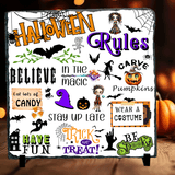 Halloween Rules Sublimated Photo Slates