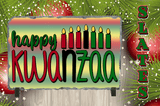 Happy Kwanzaa Candles Sublimated Rectangle Slates