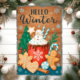 Hello Winter Christmas Sublimated Rectangle Slates