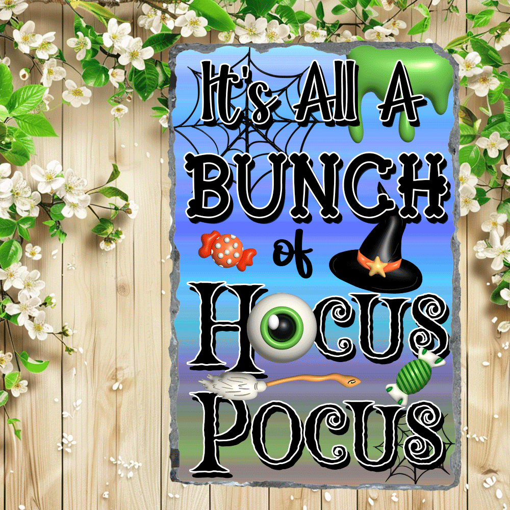 It's All Bunch Hocus Pocus Halloween Sublimated Rectangle Slates