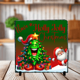 Holly Jolly Christmas Sublimated Square Photo Slates