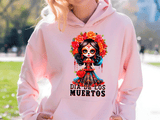 Dia De Los Muertos Catrina Halloween HTV Graphic Ladies Pullover Hoodies