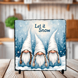 Let It Snow Gnomies Christmas Sublimated Square Photo Slates