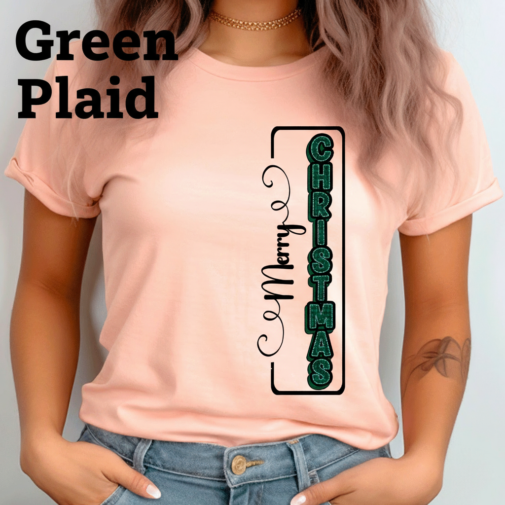 pink ladies tshirt with christmas graphic