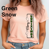 Merry Christmas Vertical HTV Graphic Ladies T-shirts