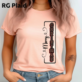 Merry Christmas Vertical HTV Graphic Ladies T-shirts