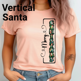 Merry Christmas Vertical HTV Graphic Ladies T-shirts