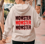 Momster Halloween HTV Graphic Ladies Full Zip Hoodies