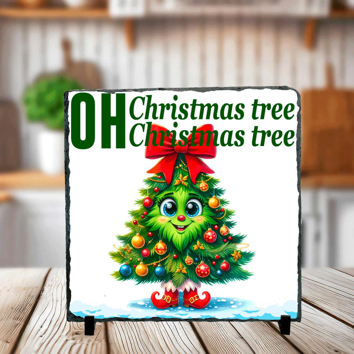 Oh Christmas Tree Sublimated Square Photo Slates