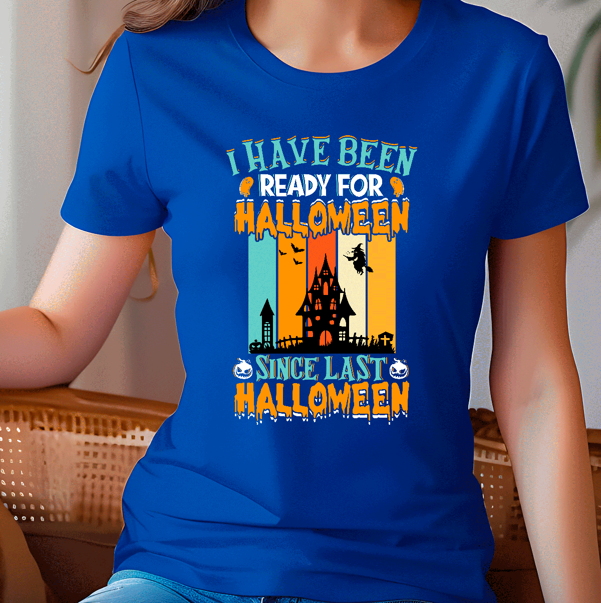 Been Ready For Halloween HTV Graphic Ladies T-shirts