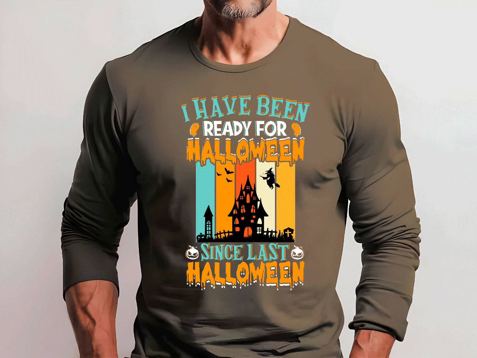 Been Ready For Halloween HTV Graphic Unisex Long Sleeve T-shirts