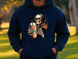 Reaper Coffee Halloween HTV Graphic Unisex Pullover Hoodies