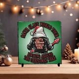 Santa World Tour Jacket Christmas Sublimated Square Photo Slate