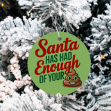 Funny Christmas Sublimated Ceramic Ornament 3" Set Of 5
