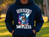 Scared Shitless Halloween HTV Graphic Unisex Pullover Hoodies