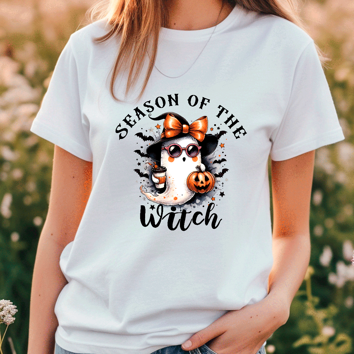 Season Of The Witch Halloween Sublimated Graphic Unisex T-shirts