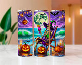 Basking In The Moonlight Halloween Sublimated Skinny Tumblers