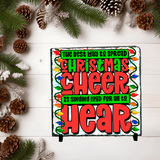 Spread Christmas Cheer Sublimated Square Photo Slate