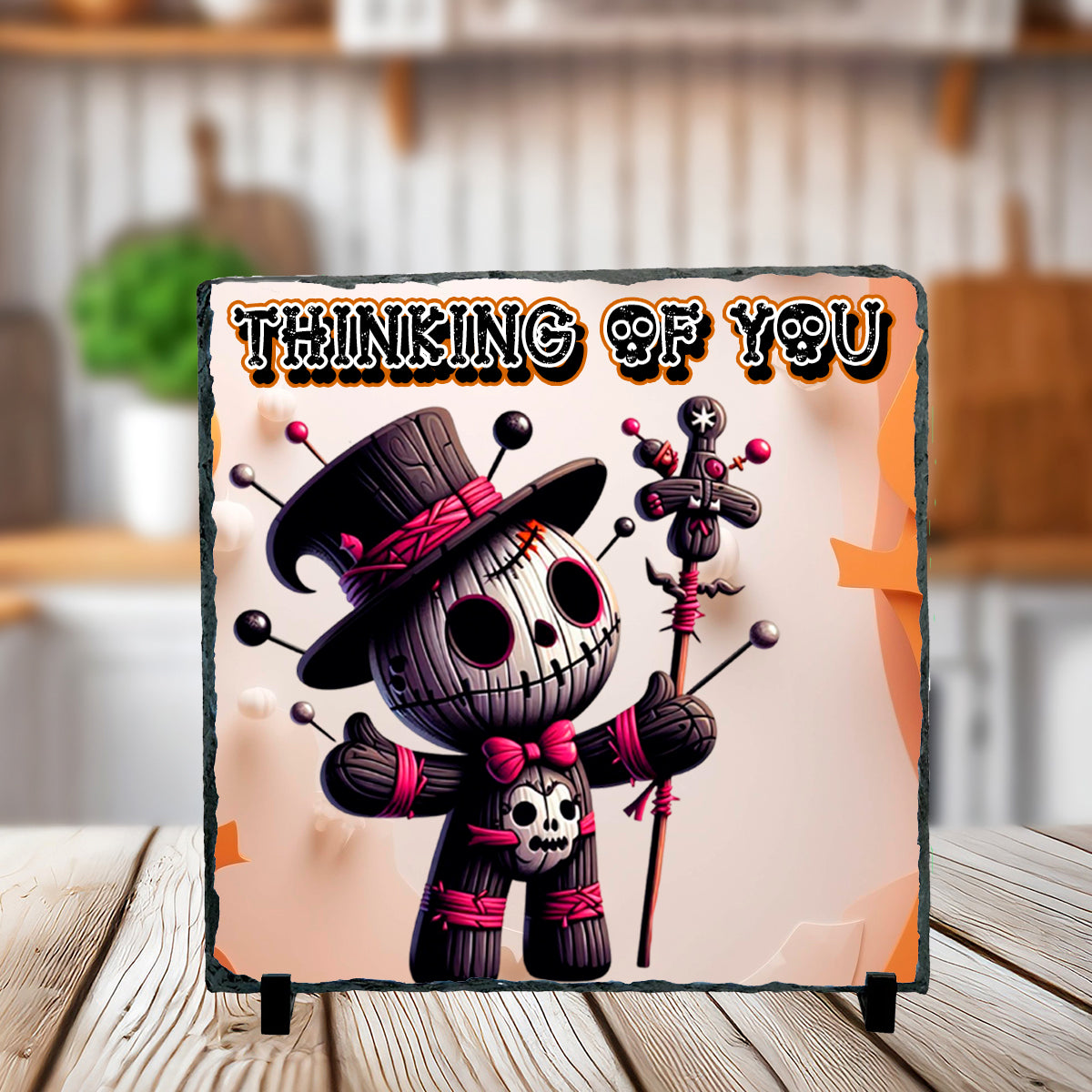 Thinking Of You Voodoo Doll Sublimated Square Photo Slates