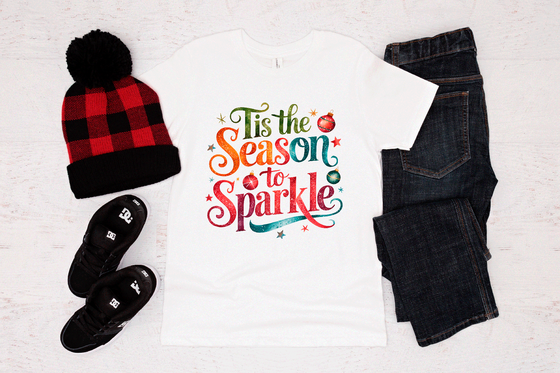 Season To Sparkle Christmas Sublimated Graphic Unisex T-shirts